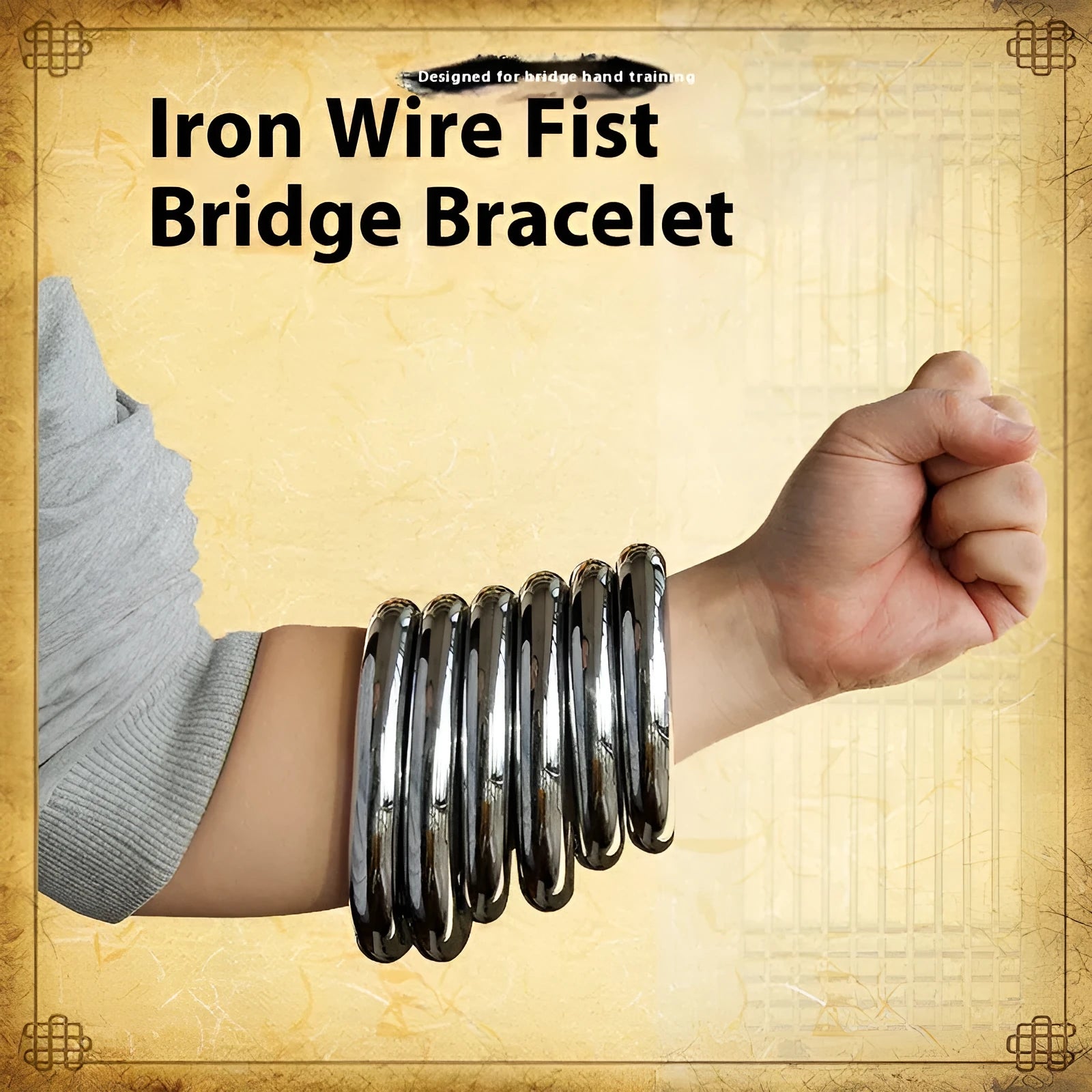 Iron Arm Skill Wing Chun carbon steel training ring in three sizes for martial arts strength exercises