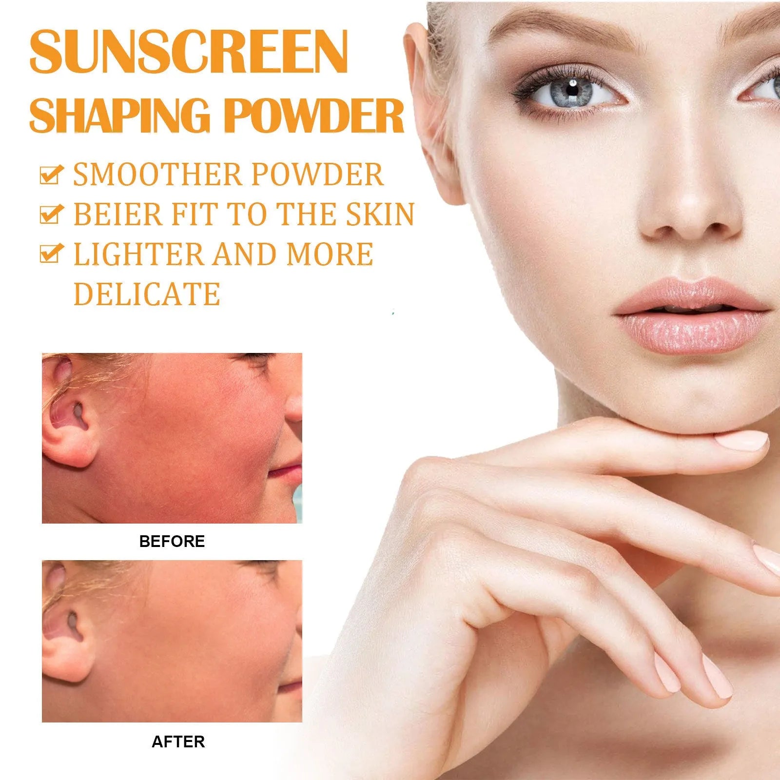 8g setting powder container for facial oil control with matte finish