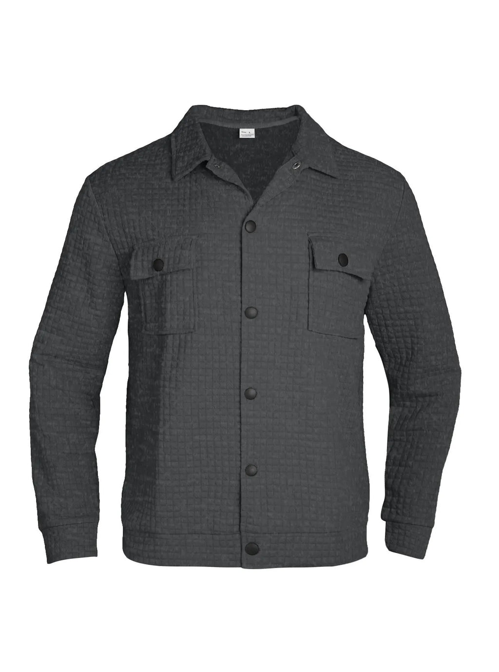 Men's casual jacquard checkered loose knit polyester cardigan in white, black, gray, khaki, green