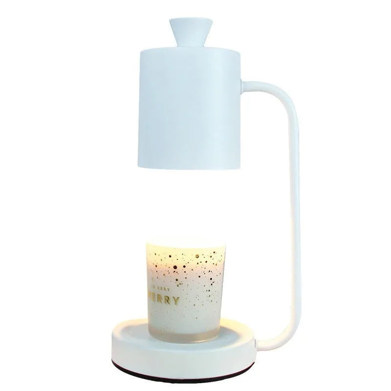 European style white aromatherapy melting wax lamp with dimmer switch and 1.5 metre cable