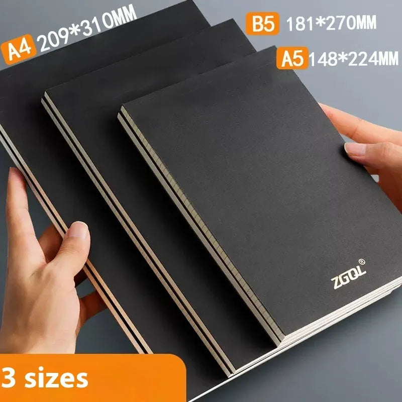 A5 and B5 writing pads notebook with tear-away pages in grid, lined, and blank paper styles.