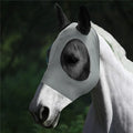 Lycra horse fly mask with ears, check pattern, mesh face, available in blue purple rose red grey black.
