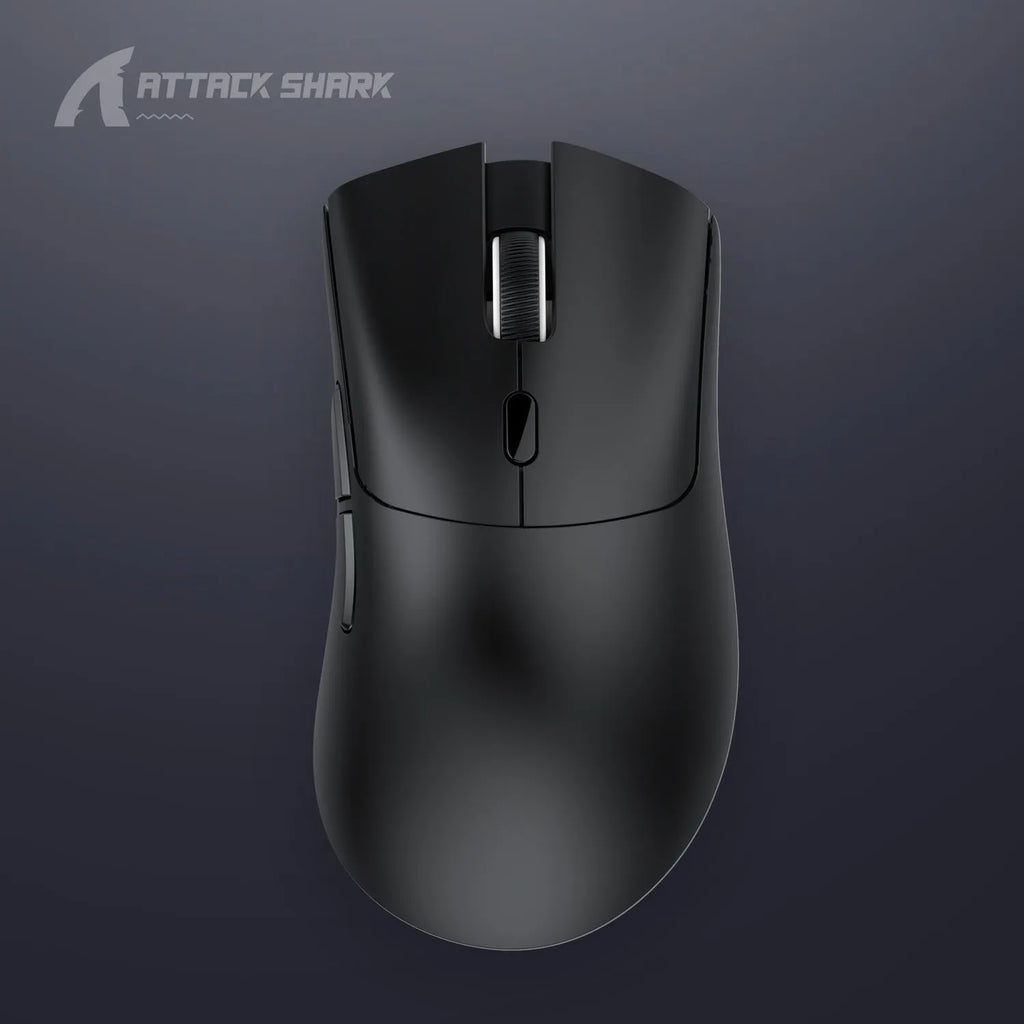 Attack Shark wireless triple-mode mouse in black, red, or white colours