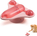 Blue interactive pet puzzle toy with snack cabin, bell and catnip on a suction cup base