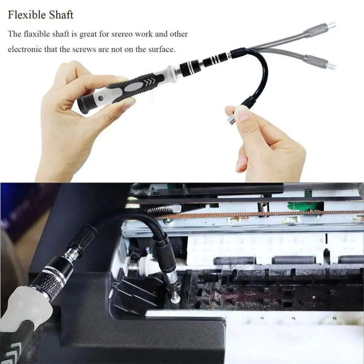 115-in-1 precision screwdriver set with 91 metal bits, magnetic tips, extension bar, and ergonomic handle in a sturdy case