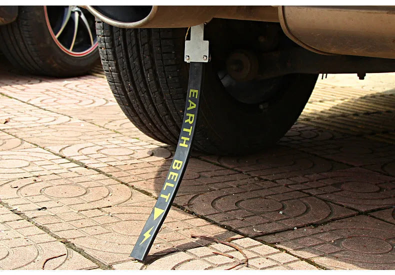 Black car electrostatic grounding chain measuring 37cm with visible copper wire, for saloon, SUV and van models.