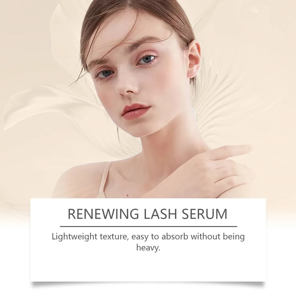 3 ml dropper bottle of clear eyelash growth serum with biotin and peptide formula.