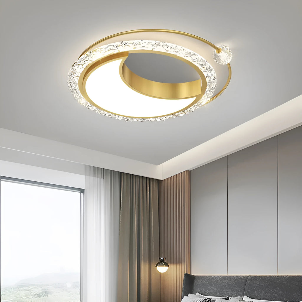 Modern Nordic style ceiling light with iron construction in black, gold or white finish