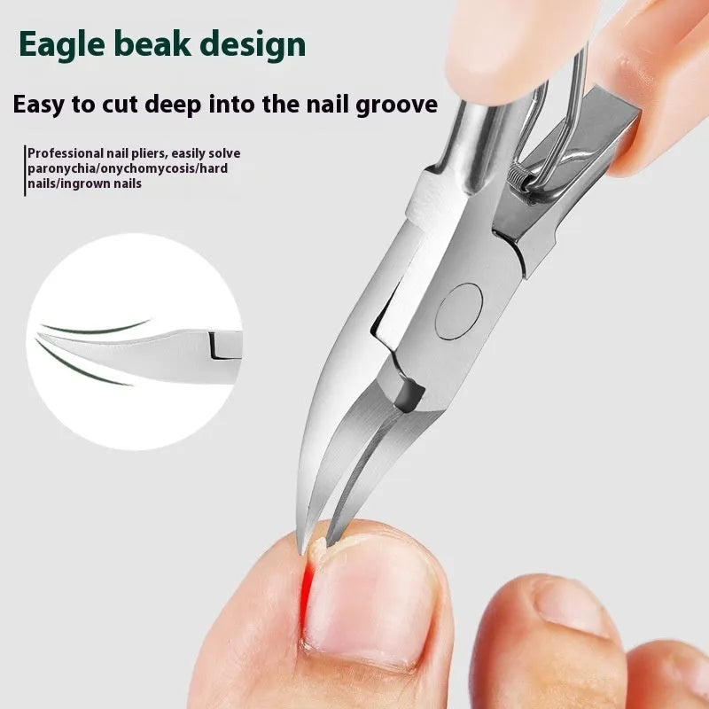 Bevel olecranon groove nail clippers in choice of five colours: black, red, blue, pink, white.