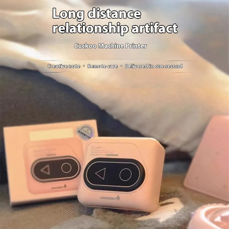 Bluetooth mini thermal printer in avocado green pink small yellow duck or white colours with 87x79x39mm dimensions