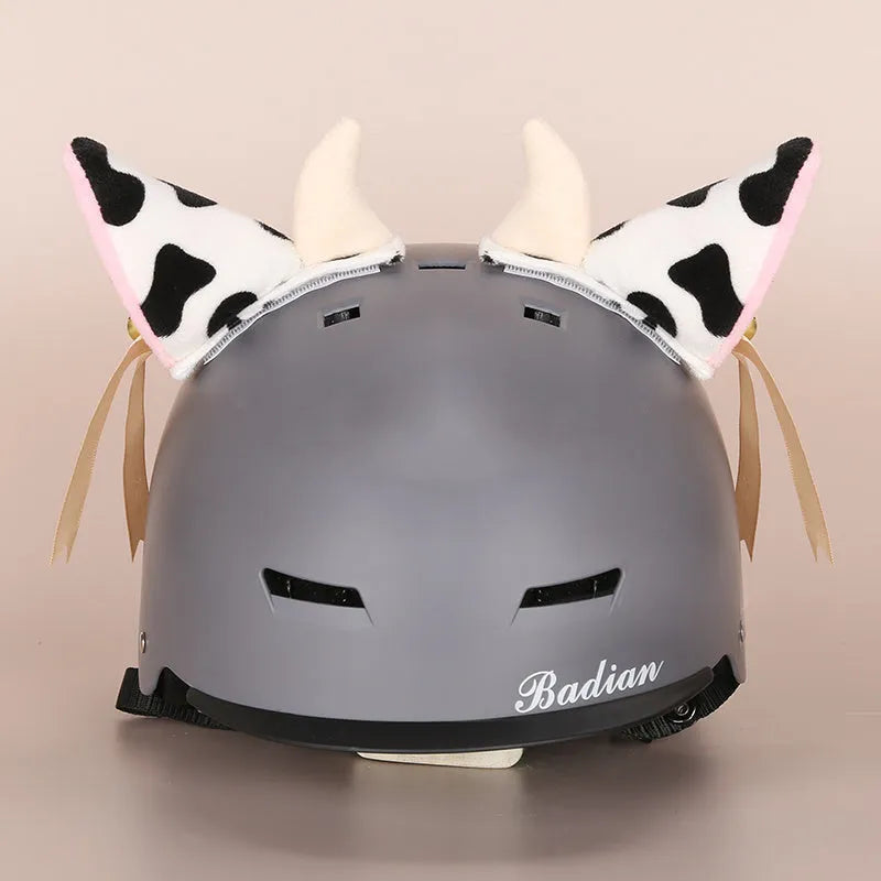 Cartoon plush fabric motorcycle helmet cover decorative accessory