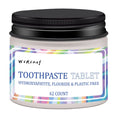 TP19 solid colour toothpaste tablets in 62-piece pack for portable oral cleaning