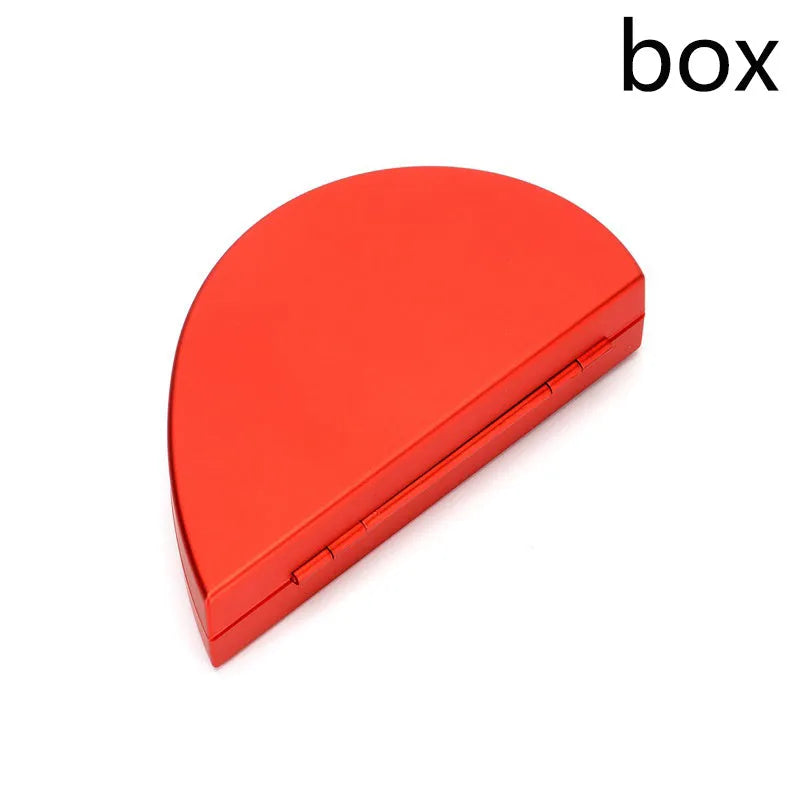 Red heart-shaped rotating plastic ring box for jewellery presentation