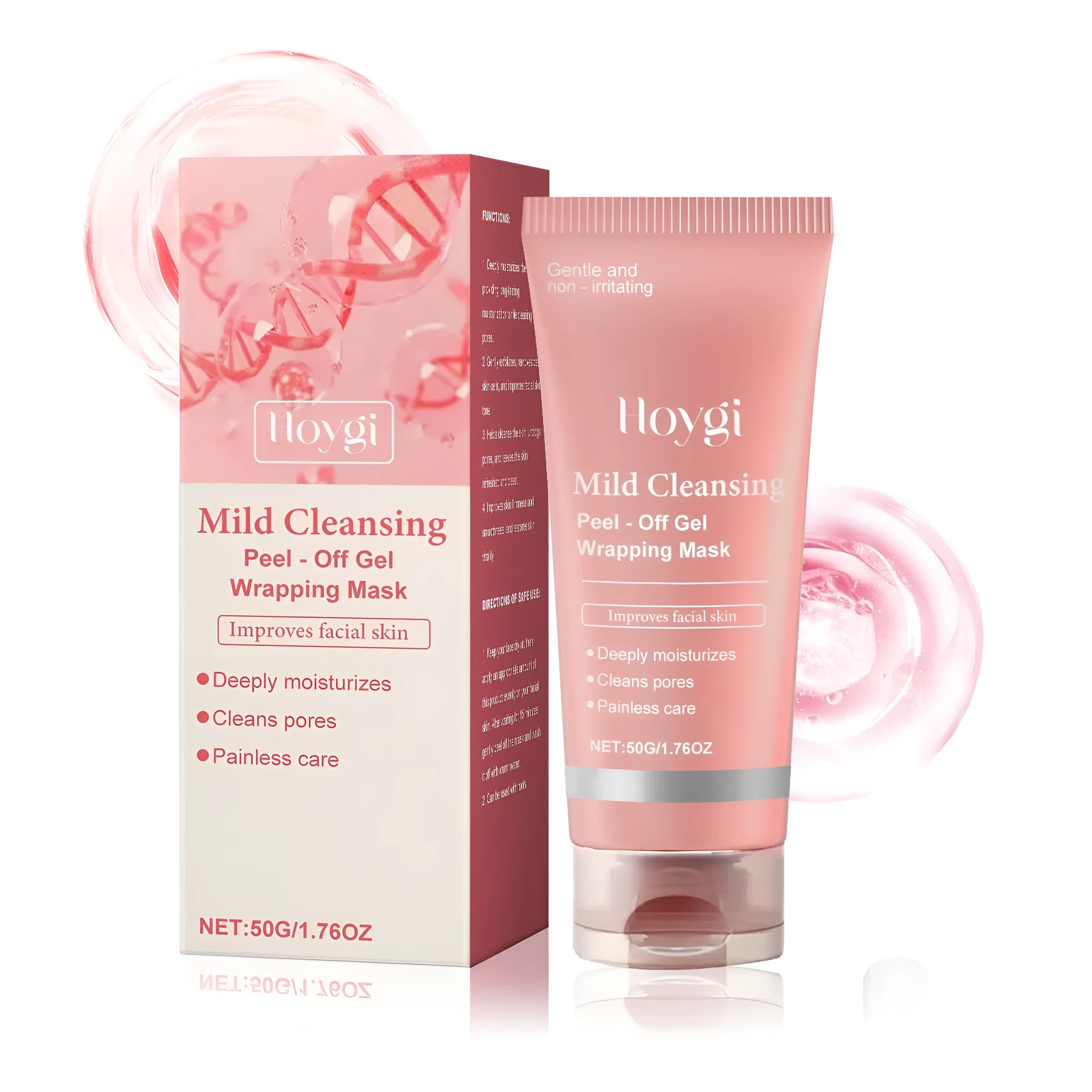 Moisturising nourishing tear-off sheet facial mask in open 50g pack showing collagen and glycerin formula.