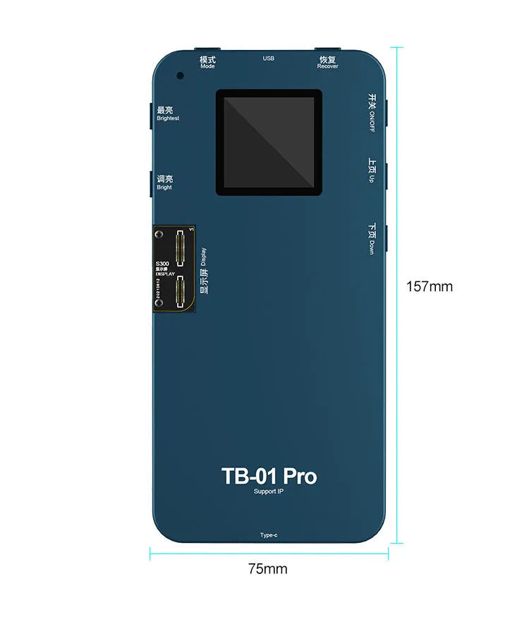 Intelligent mobile phone screen diagnostic tester with connection strips for multiple brands
