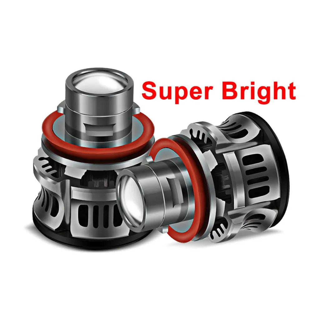 H11 36W Laser Fog LED car light with aviation aluminium alloy body on a plastic holder.