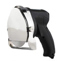 Black electric meat cleaver with power cord and EU plug for turkey barbecue preparation.