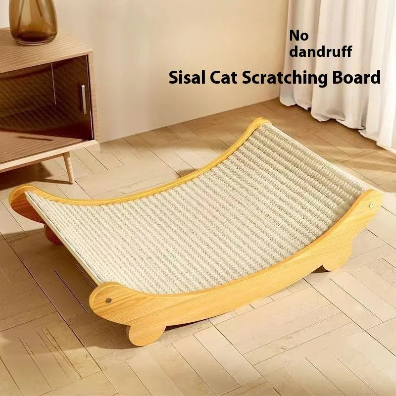 Sisal cat scratch board with pastoral design in large and small size options