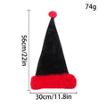 Large adult plush Christmas hat in European style with red and black or white and black colour options