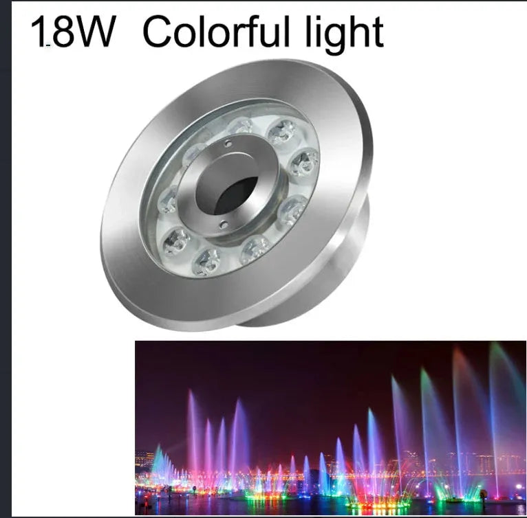 Aluminium alloy underwater garden lamp with three colour options for outdoor landscape lighting