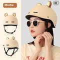 3C-certified electric bicycle commuter helmet shown in mocha colour with ABS shell