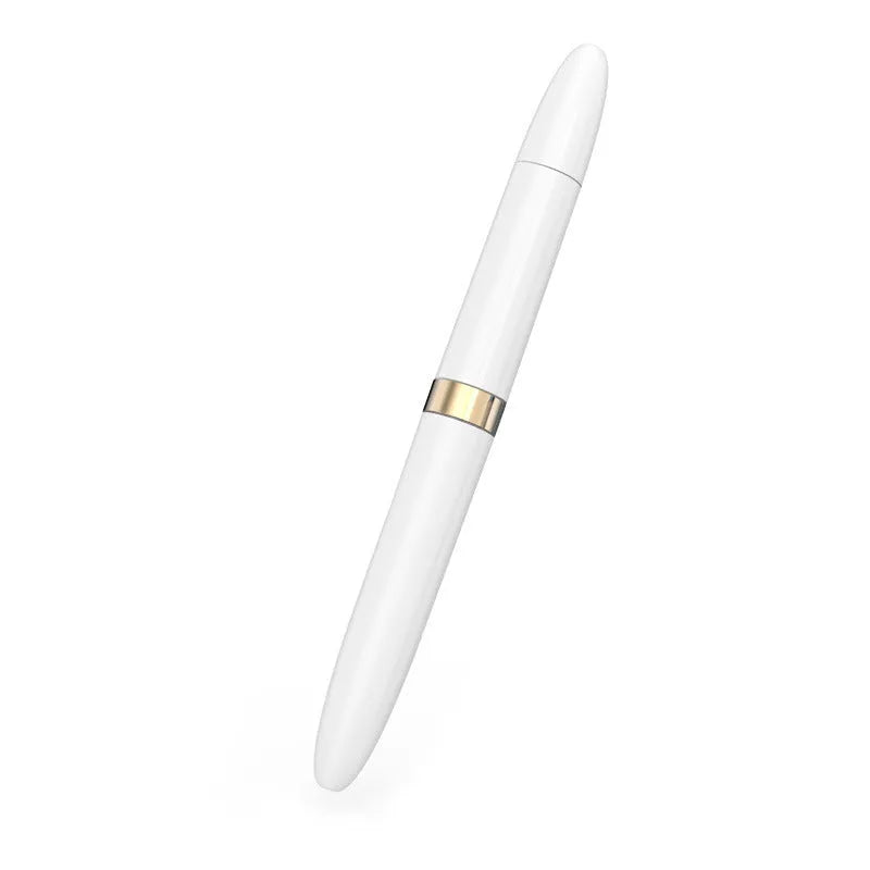 Blue headphone cleaning pen with extended brush and metal nib for electronics