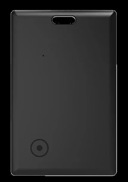 MFI FindMy black anti-lost GPS tracking card with wireless rechargeable design for Android and Apple devices
