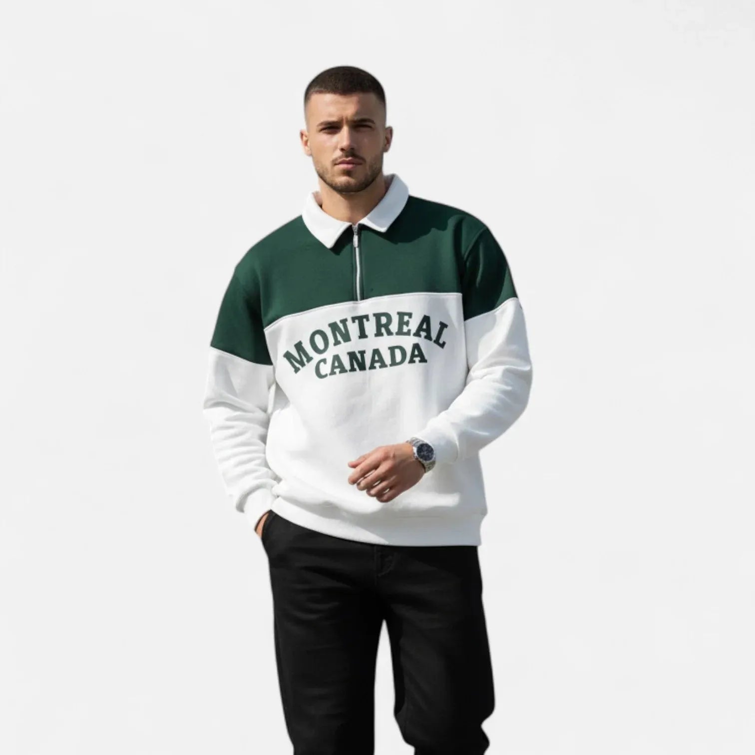 3D digital print stand collar pullover sweater in autumn winter colours, long sleeve polyester fibre top for men and women