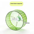 A plastic parrot exercise running wheel toy shown in transparent colour, suitable for cage use.