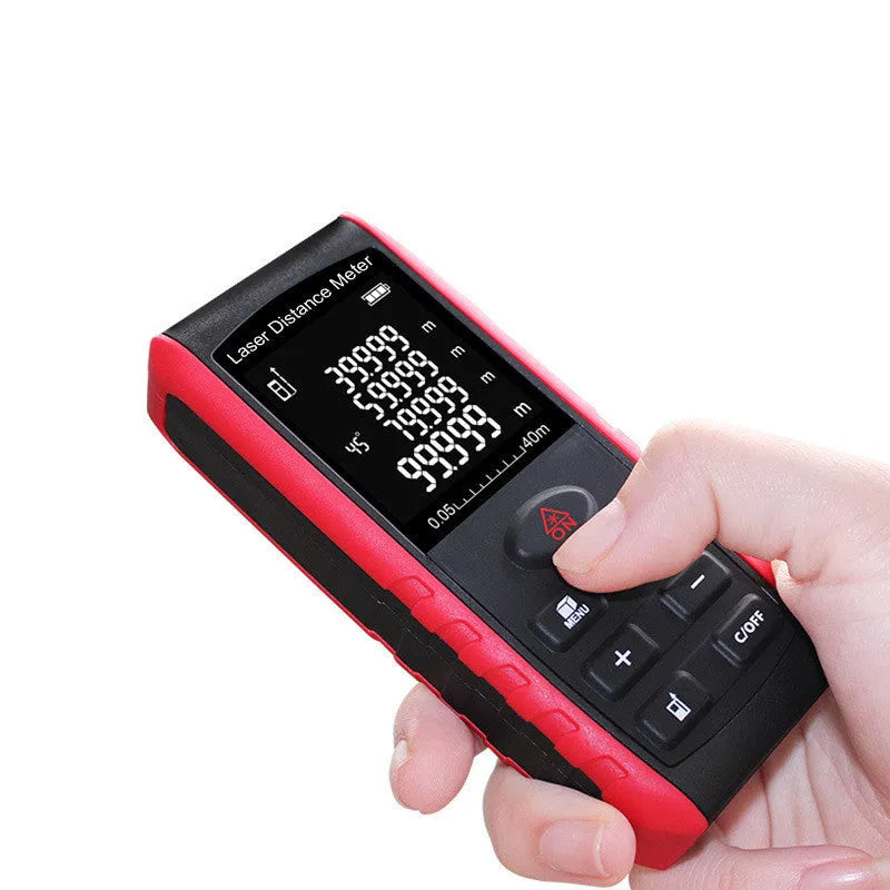 E40 M hand-held laser range finder measuring instrument with compact design
