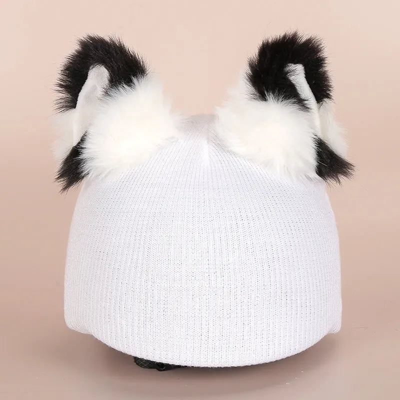 Cartoon plush fabric motorcycle helmet cover decorative accessory