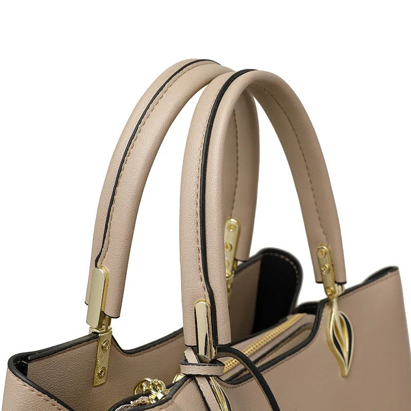 Women's multi-layer shoulder messenger bag in PU leather available in eight different colours