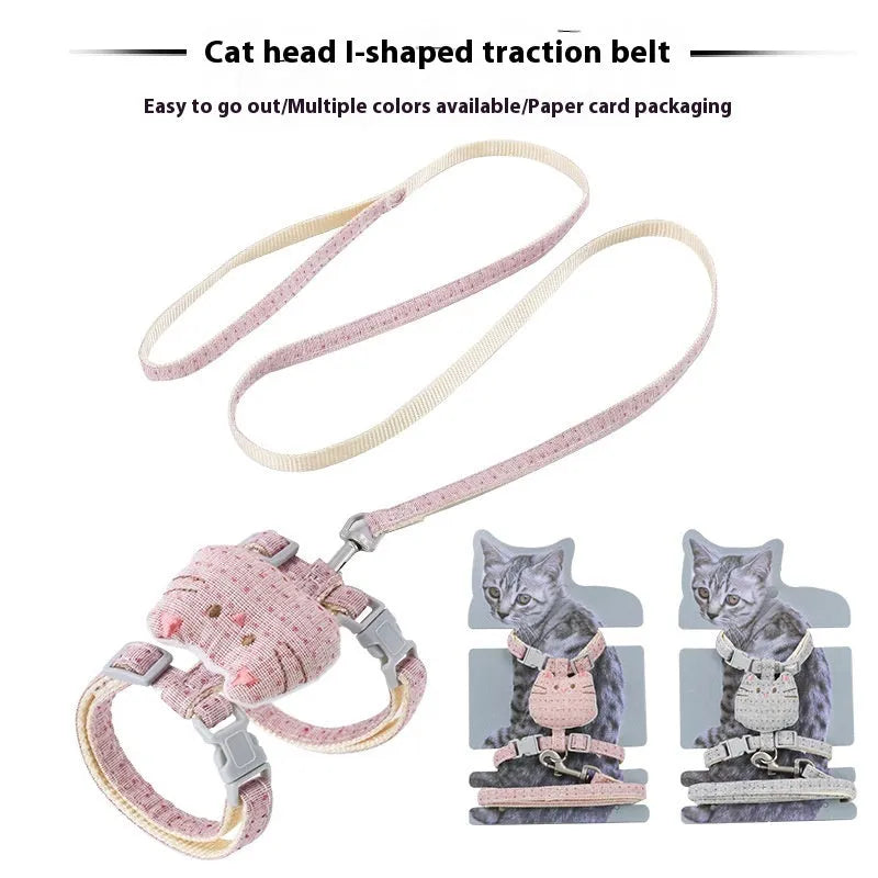 T-shaped cloth cat pulling rope toy in four colour options for interactive play