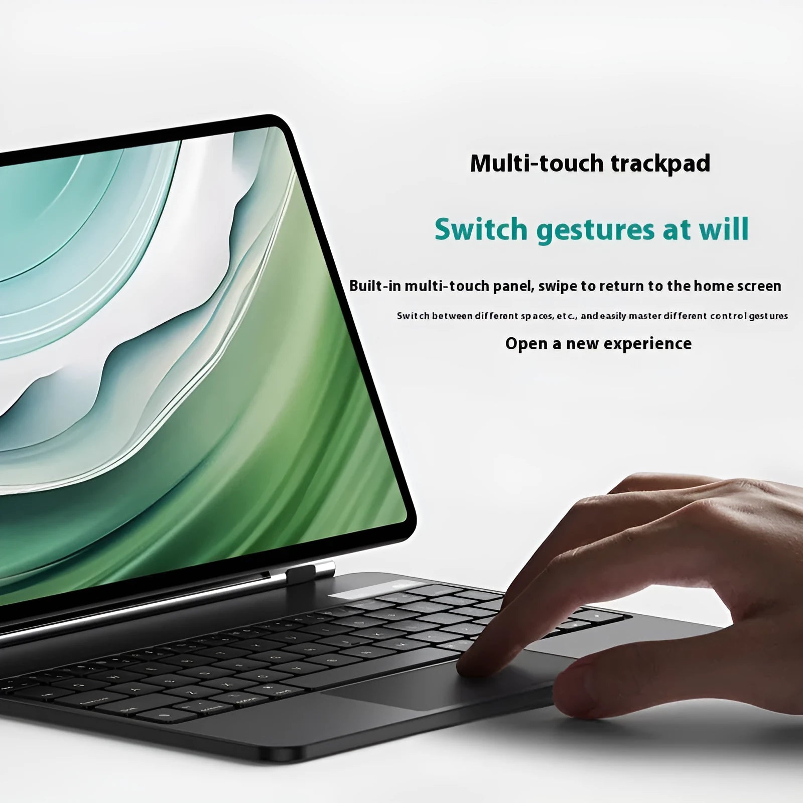 Miaocontrol magnetic wireless keyboard cover for Huawei Matepad11 tablet in black or white with PU leather protective case