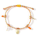 Women's colourful braided rope bracelet with hand-woven ethnic styling