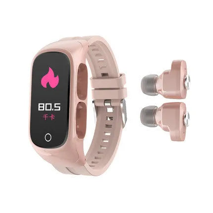 N8 Smart Bracelet Bluetooth Headset Combo in black, white, wine red, or pink colours with wrist strap