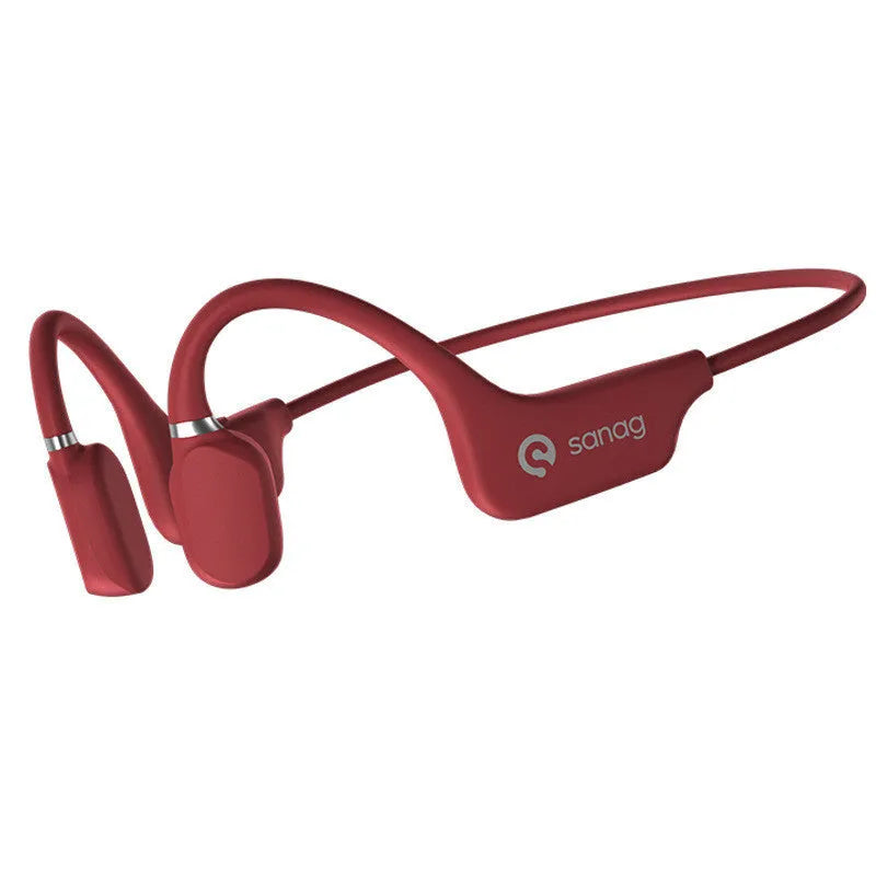Bone conduction Bluetooth wireless headset in neck-hanging design for sports running