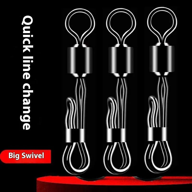 Brass quick change barrel swivel fishing clamp for fast line changes