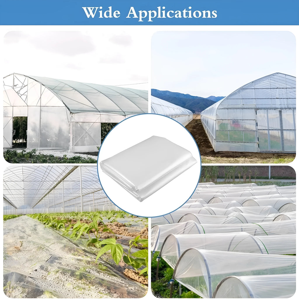Roll of 4m x 8m plastic cold insulation film for greenhouse vegetable sheds.