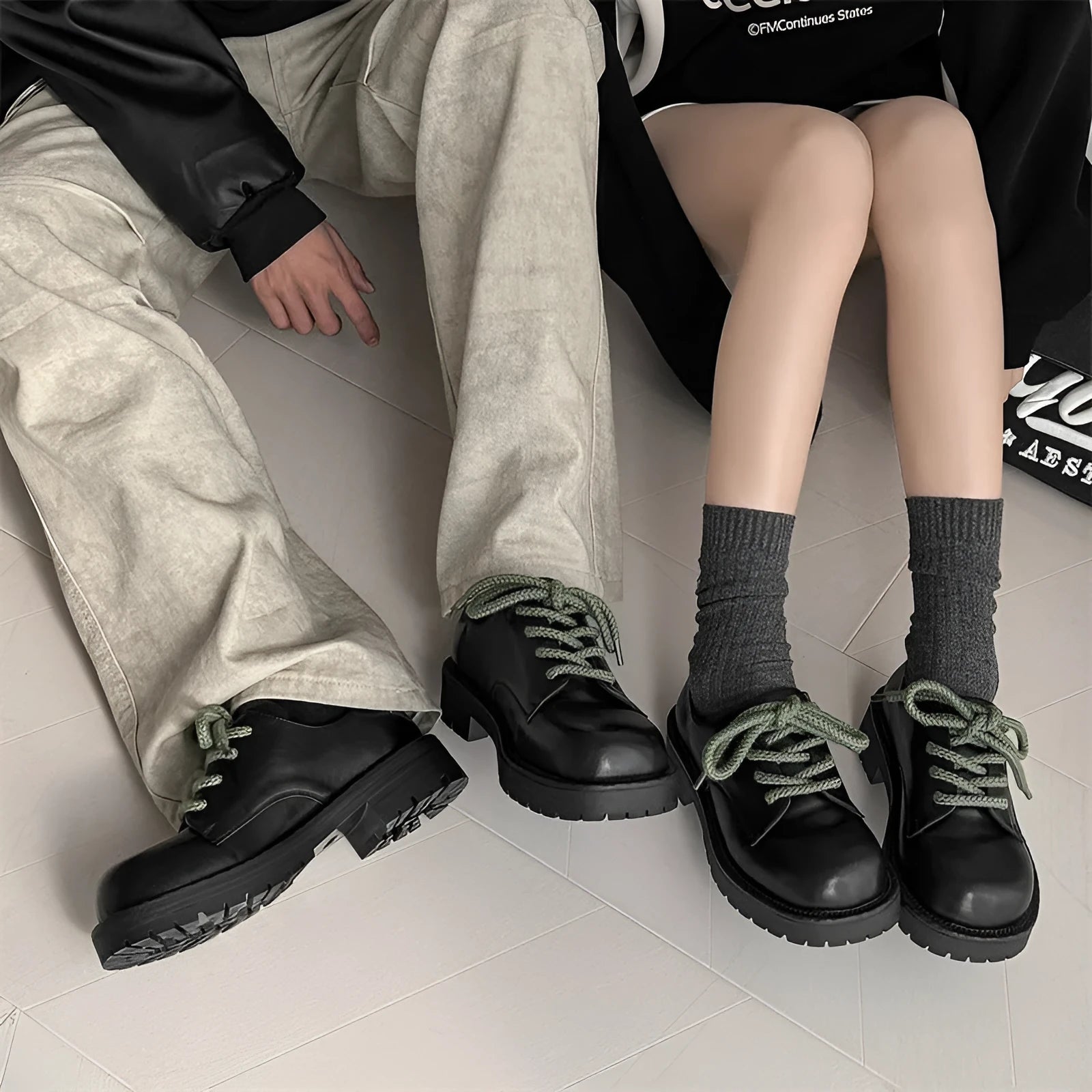 Big Head Derby men's and women's platform leather casual shoes with rubber sole on a neutral background.