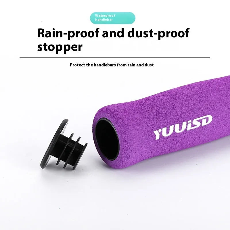 Pair of soft sponge mountain bike handlebar grip covers in chosen colour, weighing 41g.