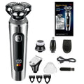 Digital USB rechargeable beard shaver with LED display and floating cutter head