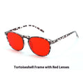 Polarized UV400 sunglasses with black frame and red film, suitable for driving and outdoor sports