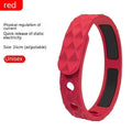 Anti-static waterproof silicone bracelet in diamond shape with monochrome black colour option