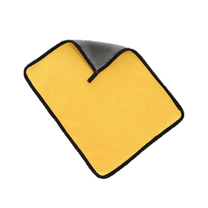 Double-sided velvet thickened car wash towel in coral fleece, available in multiple sizes, for automotive cleaning