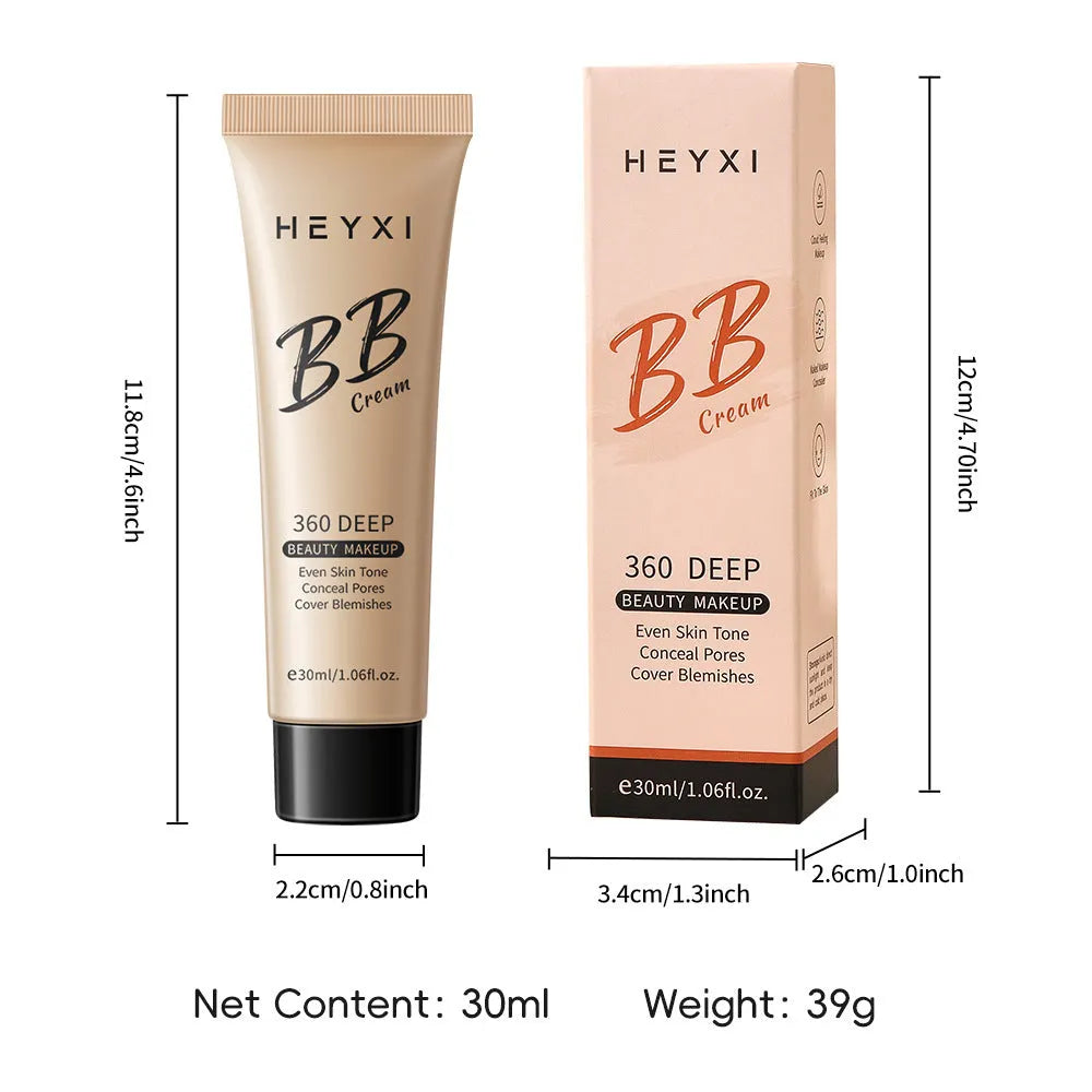 Waterproof sweat-proof BB cream in four shade colours 01 02 03 04