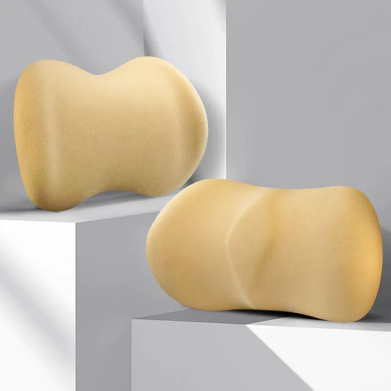 Car seat headrest pillow and lumbar support cushion set in five colour options