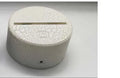 3D Rose Flower Night Light in black finish showing laser-engraved design glowing in purple light, with remote control.