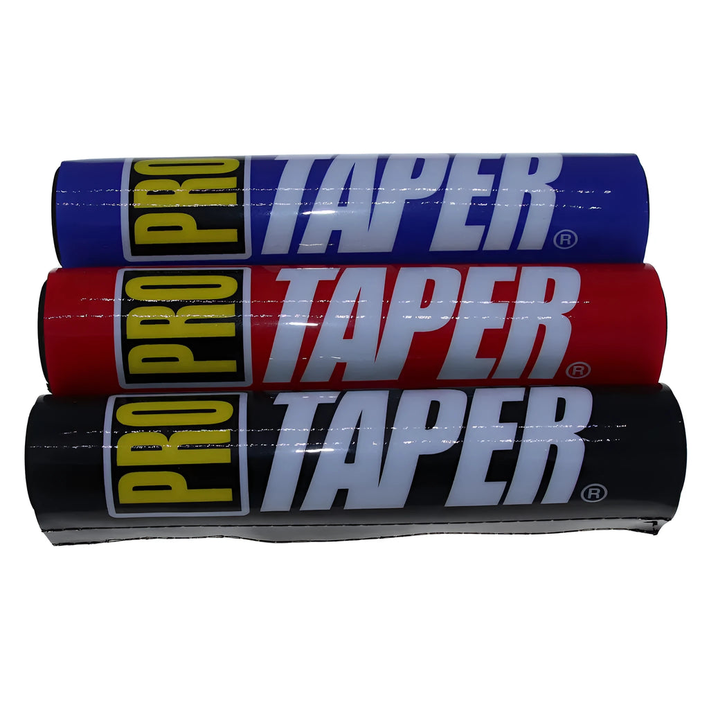 25cm long foam cover for motorcycle handlebar in black, blue, or red.