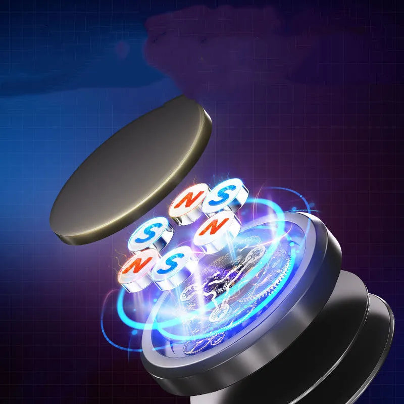 Obsidian black magnetic adsorption centripetal force mobile phone holder with alloy construction